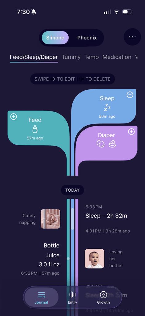 Kiri journaling viewing screen