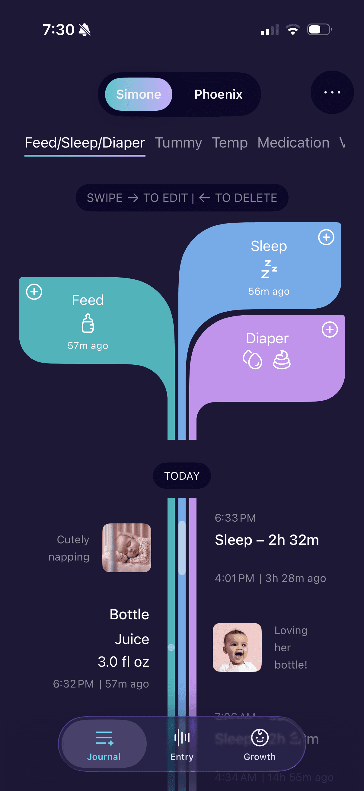 Kiri journaling viewing screen