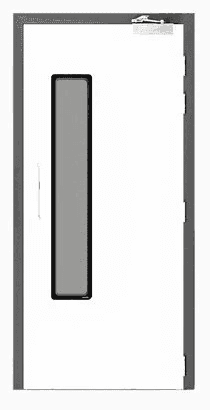 Single action Hygidoor with flush vision panel