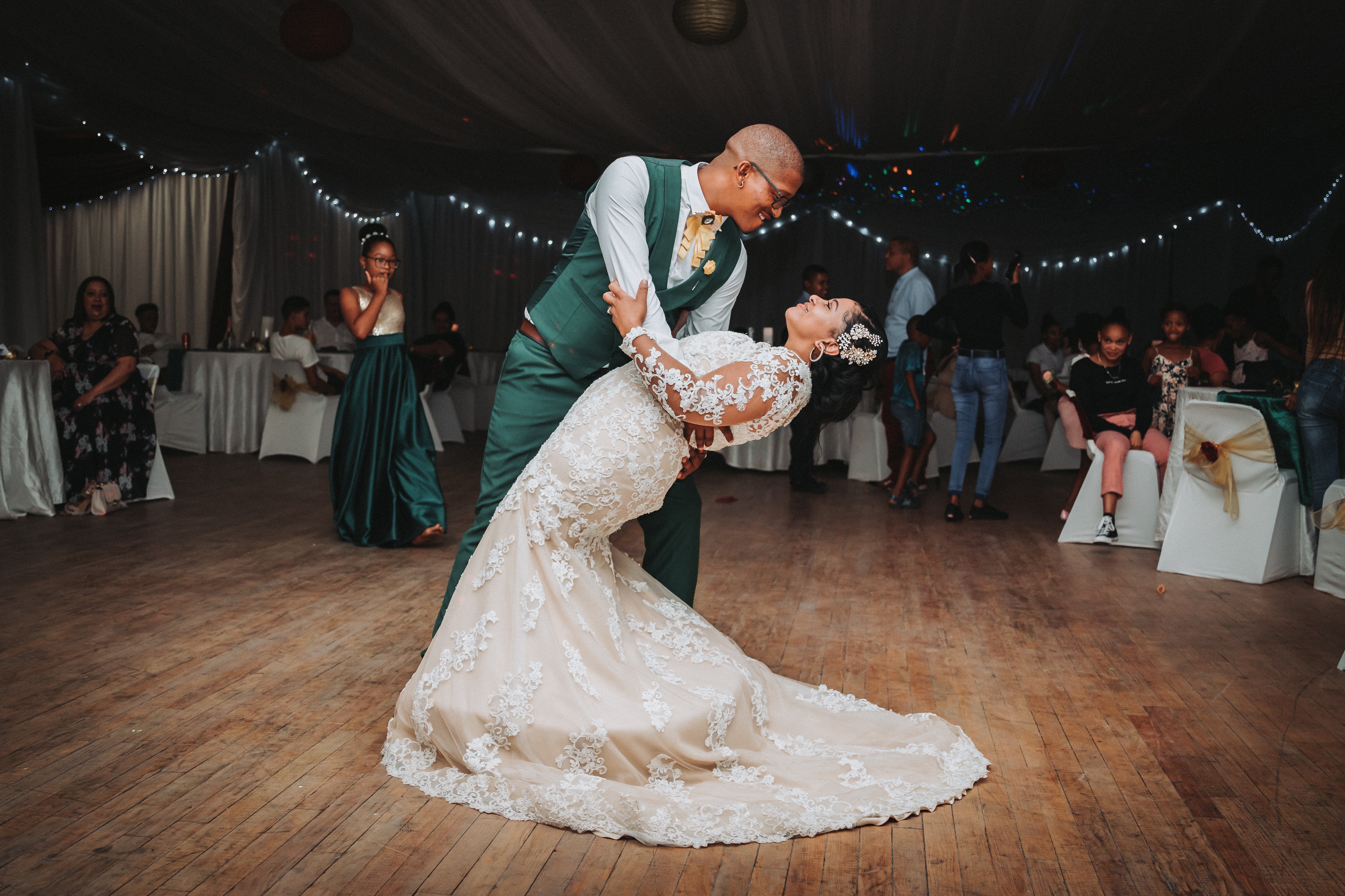 couple performing first dance