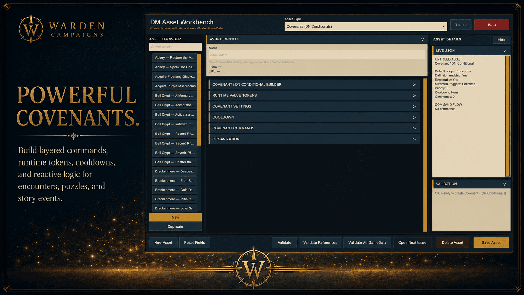 Warden Campaigns Powerful Covenants screenshot