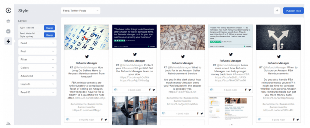 social media feed example