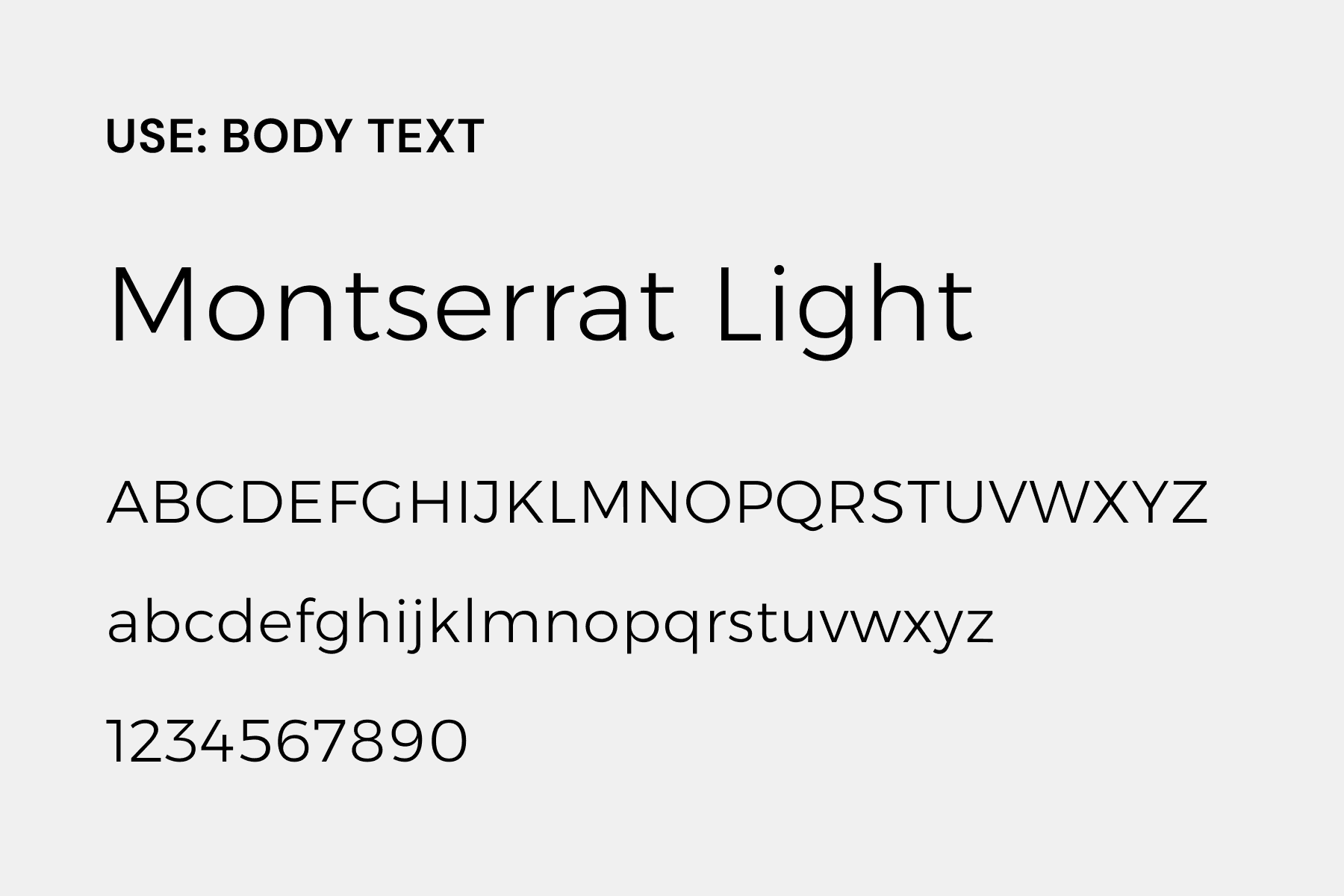 Montserrat Light typography