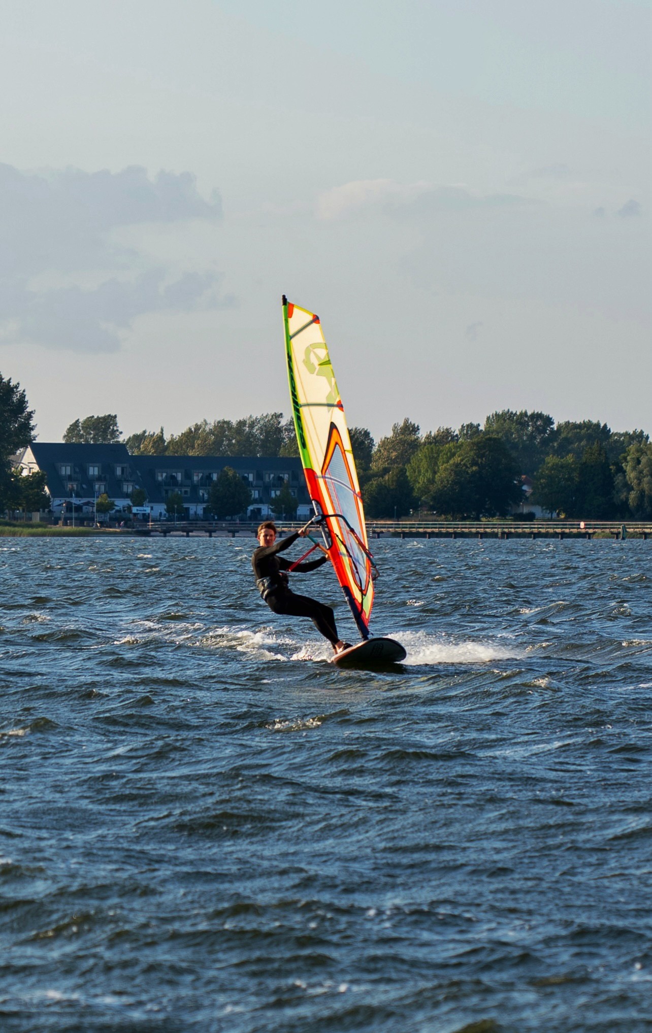 woman stretching arms