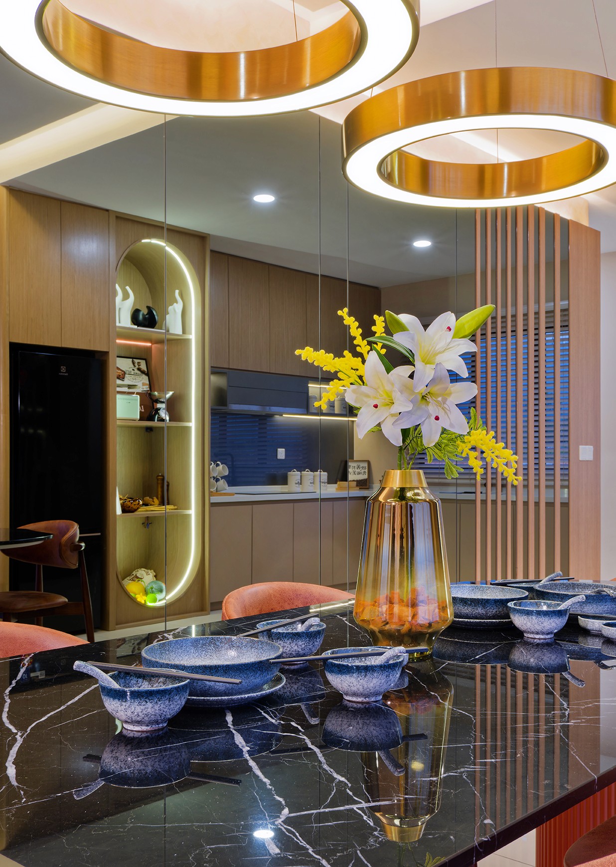 Modern Minimalist Kitchen Island with Quartz Top River Valley Condo
