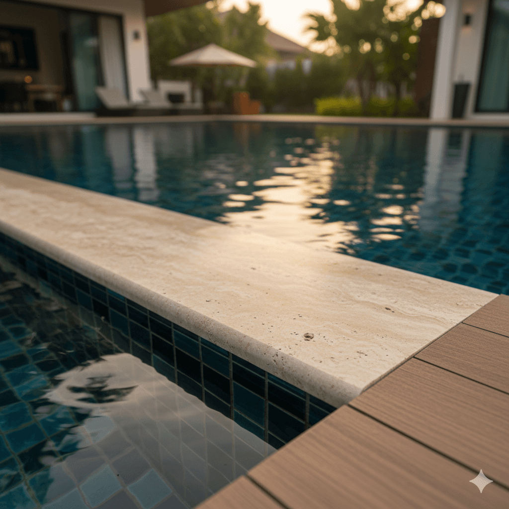 Travertine Pool Coping