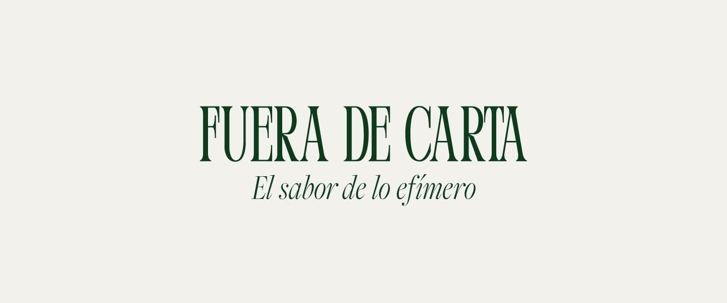 Logotipo principal de Identidad visual completa de un restaurante experimental con tipografía elegante y paleta de colores verdes y blancos