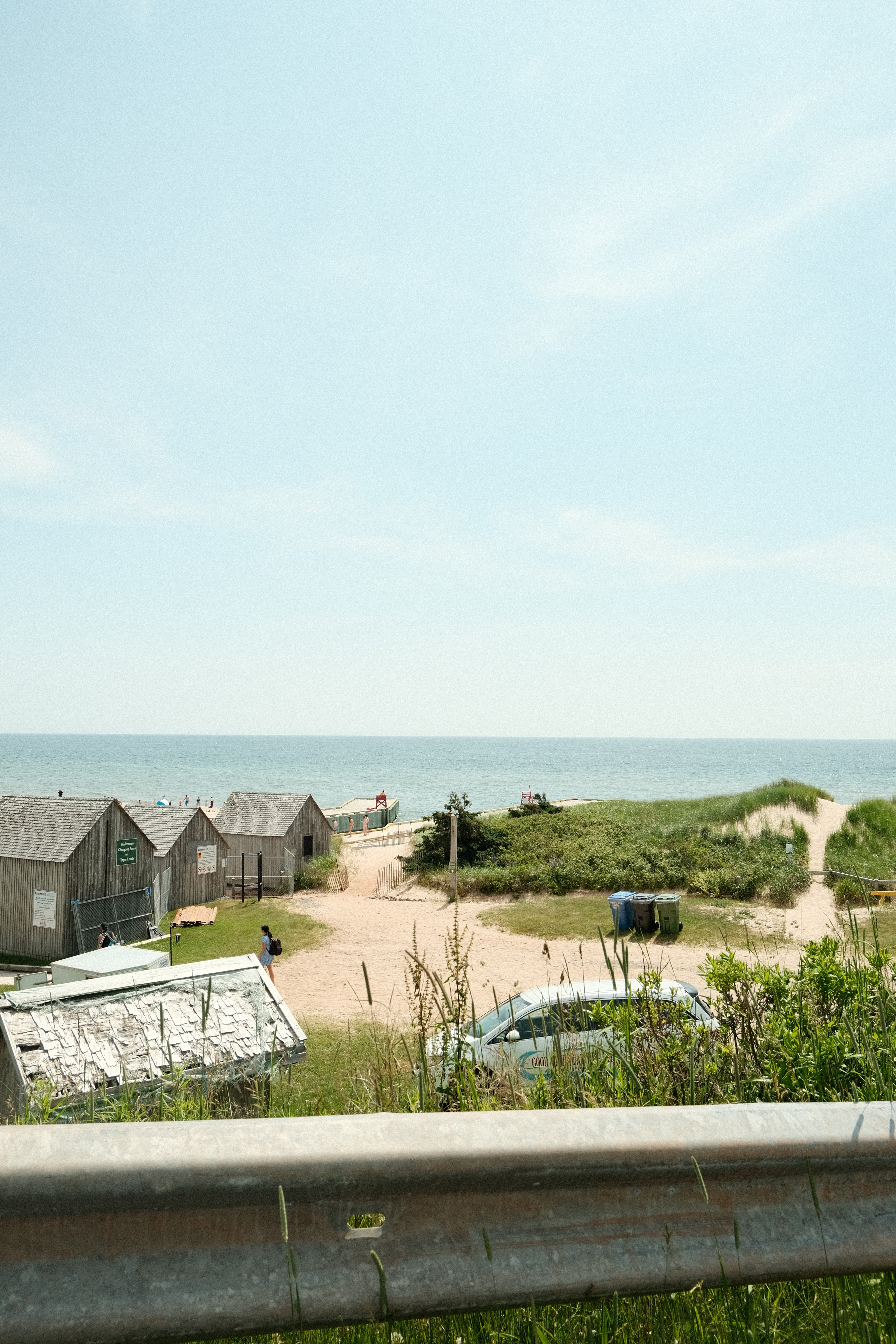 people in a large building with Tate Modern in the background