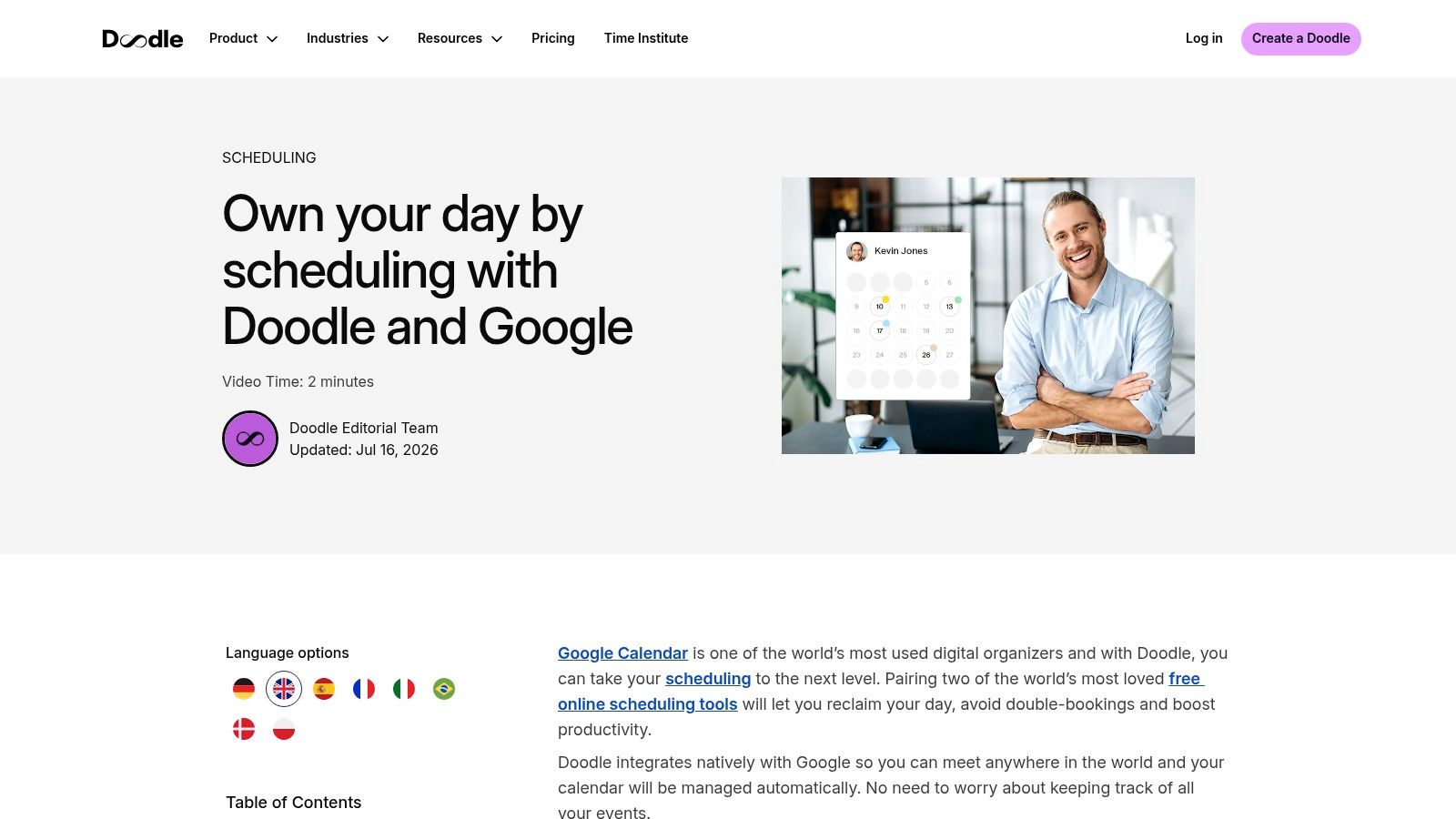 Doodle (Google Calendar integration)