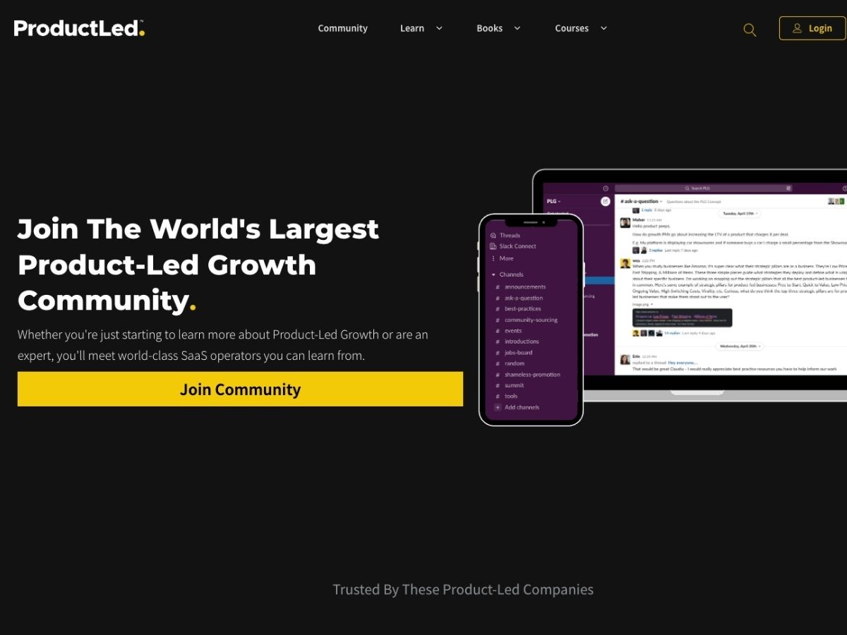SaaS communities: Product Led
