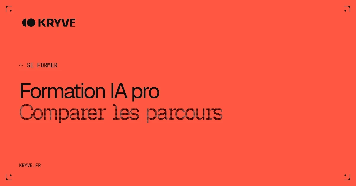 Formation IA pro — Comparer les parcours