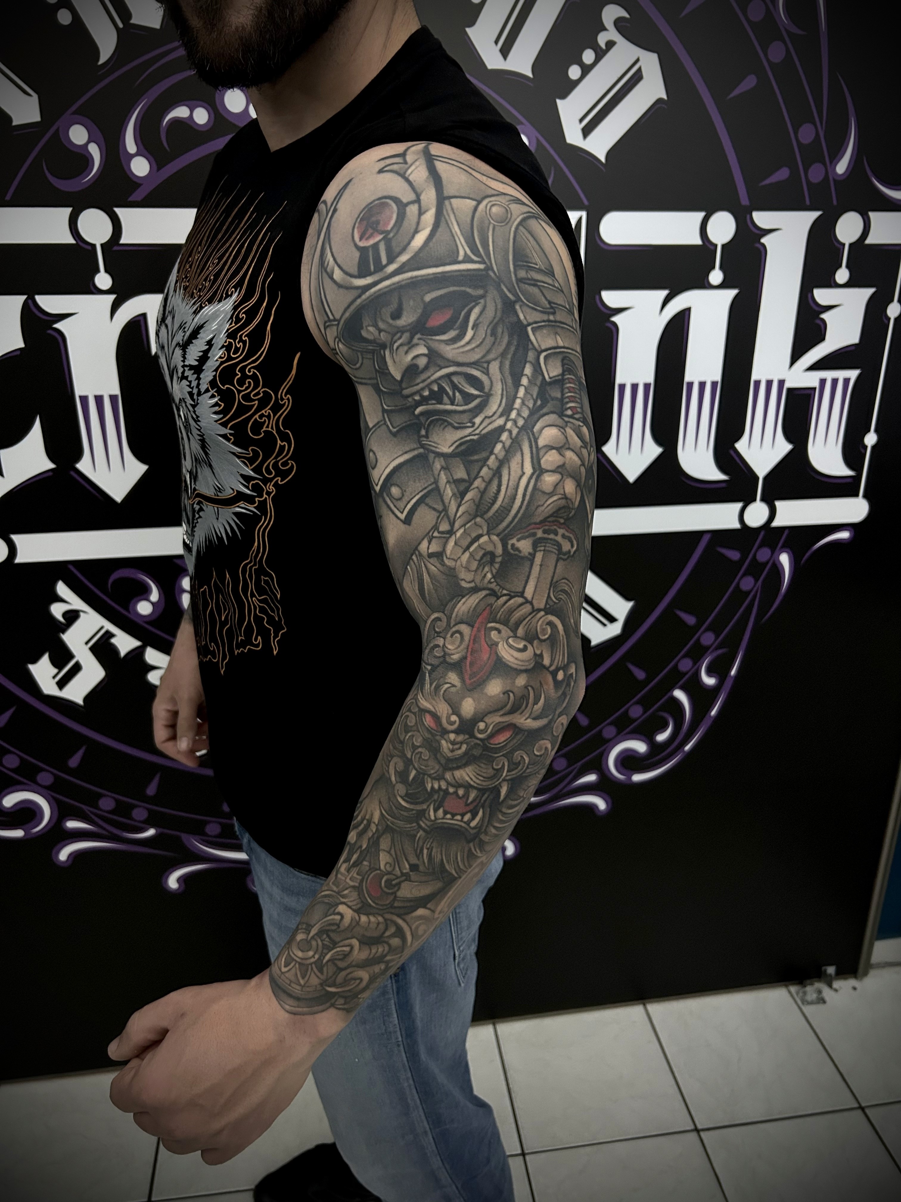 tatuaż japoński Szczecin, tatuaż rękaw Szczecin