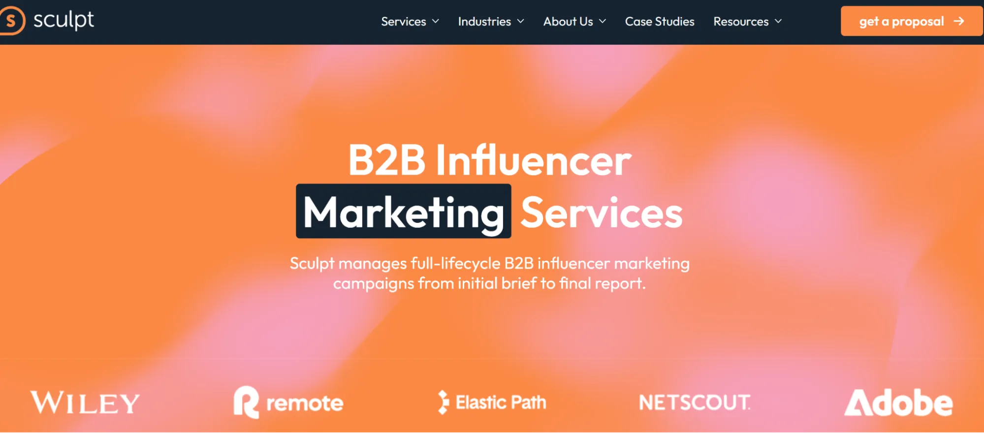 Top B2B Influencer Marketing Agency - Sculpt