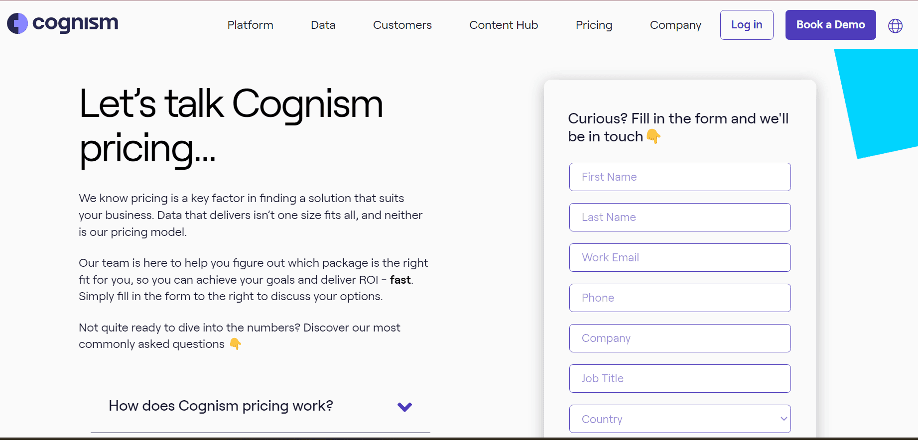 Cognism Pricing Structure