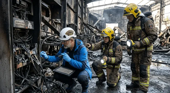 Investigación pericial para determinar la responsabilidad civil de la empresa instaladora tras el daño en una nave.