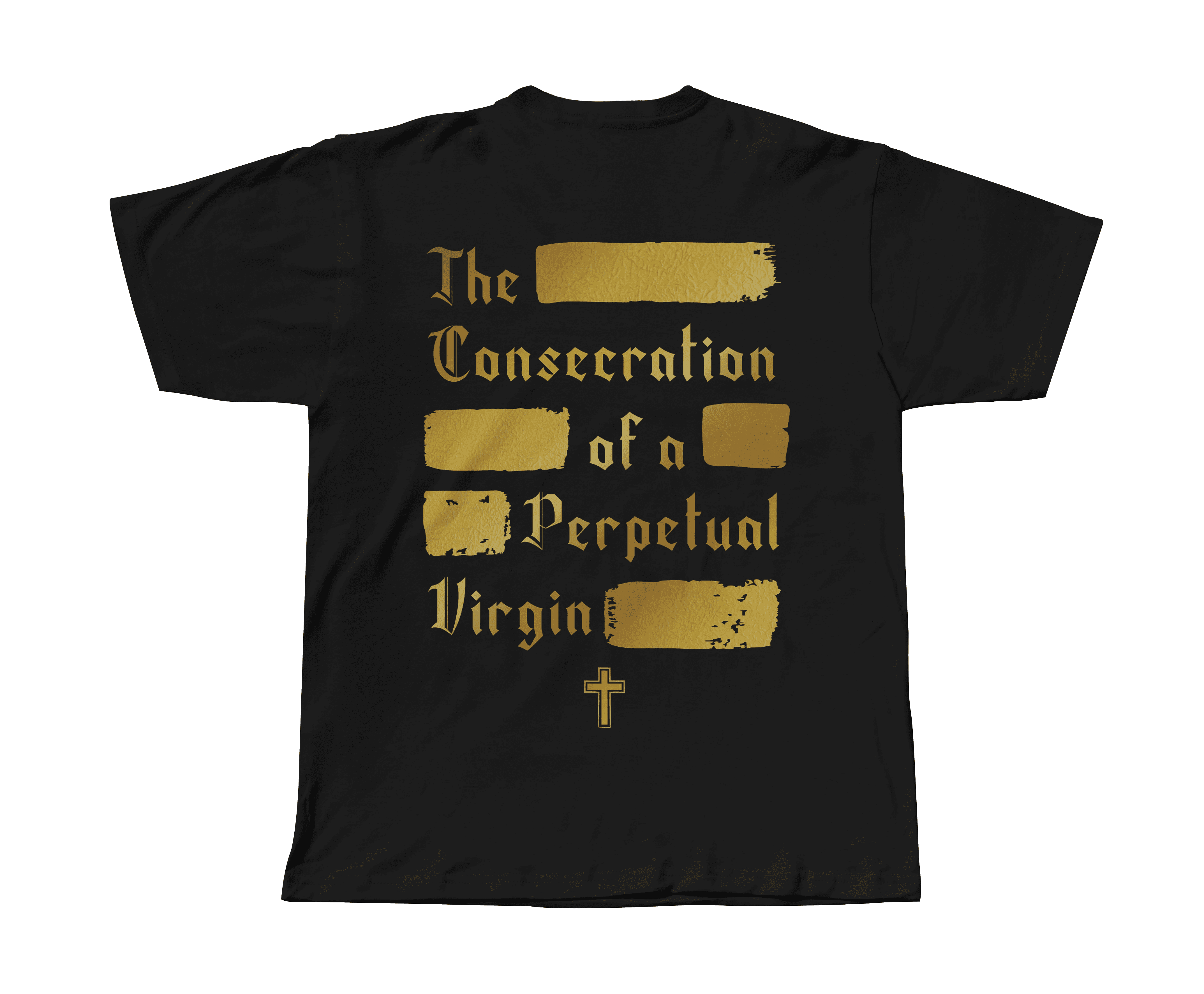 Back of tshirt mock up with the poster design