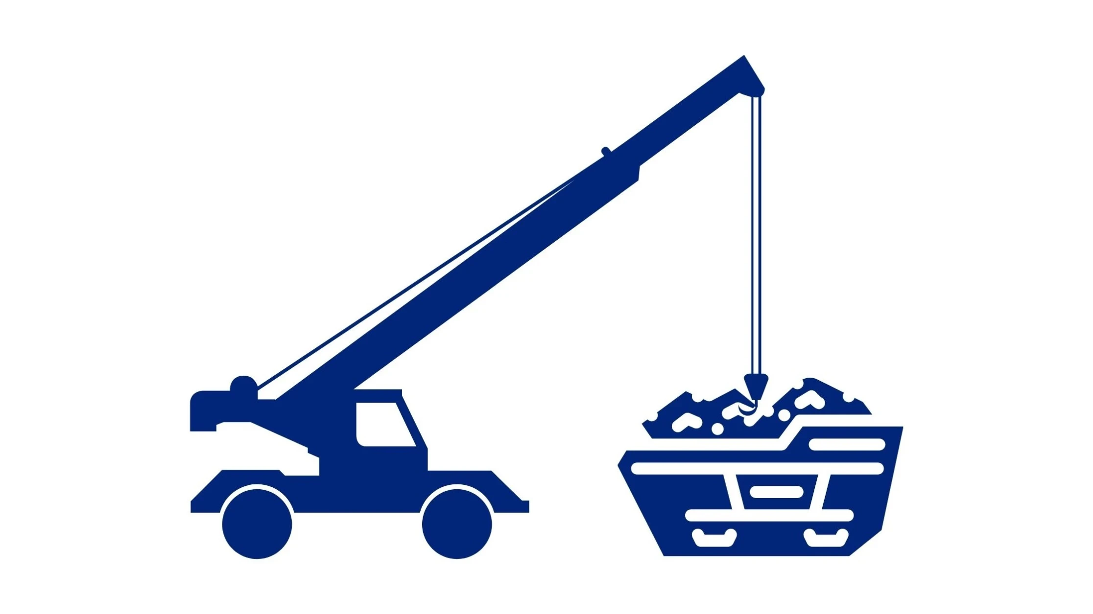 Graphical representation of moving the garbage, image