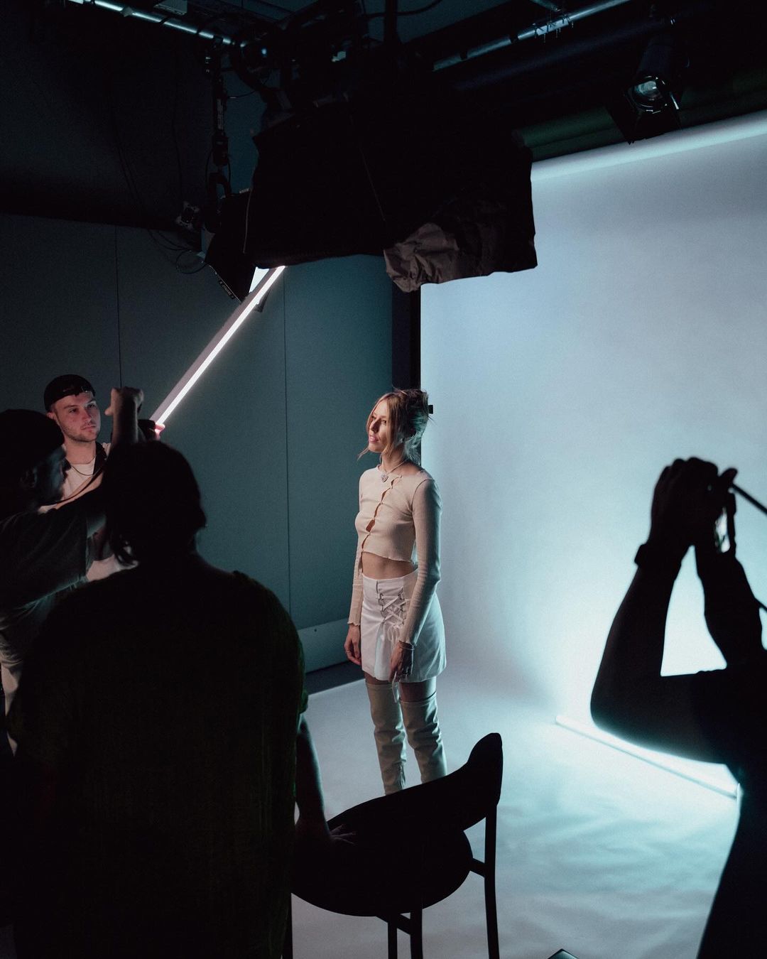 lea at musicvideo shooting in studio sony berlin with berky and vidyofilms