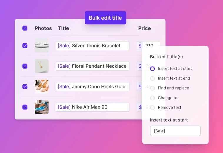 Bulk Actions Feature