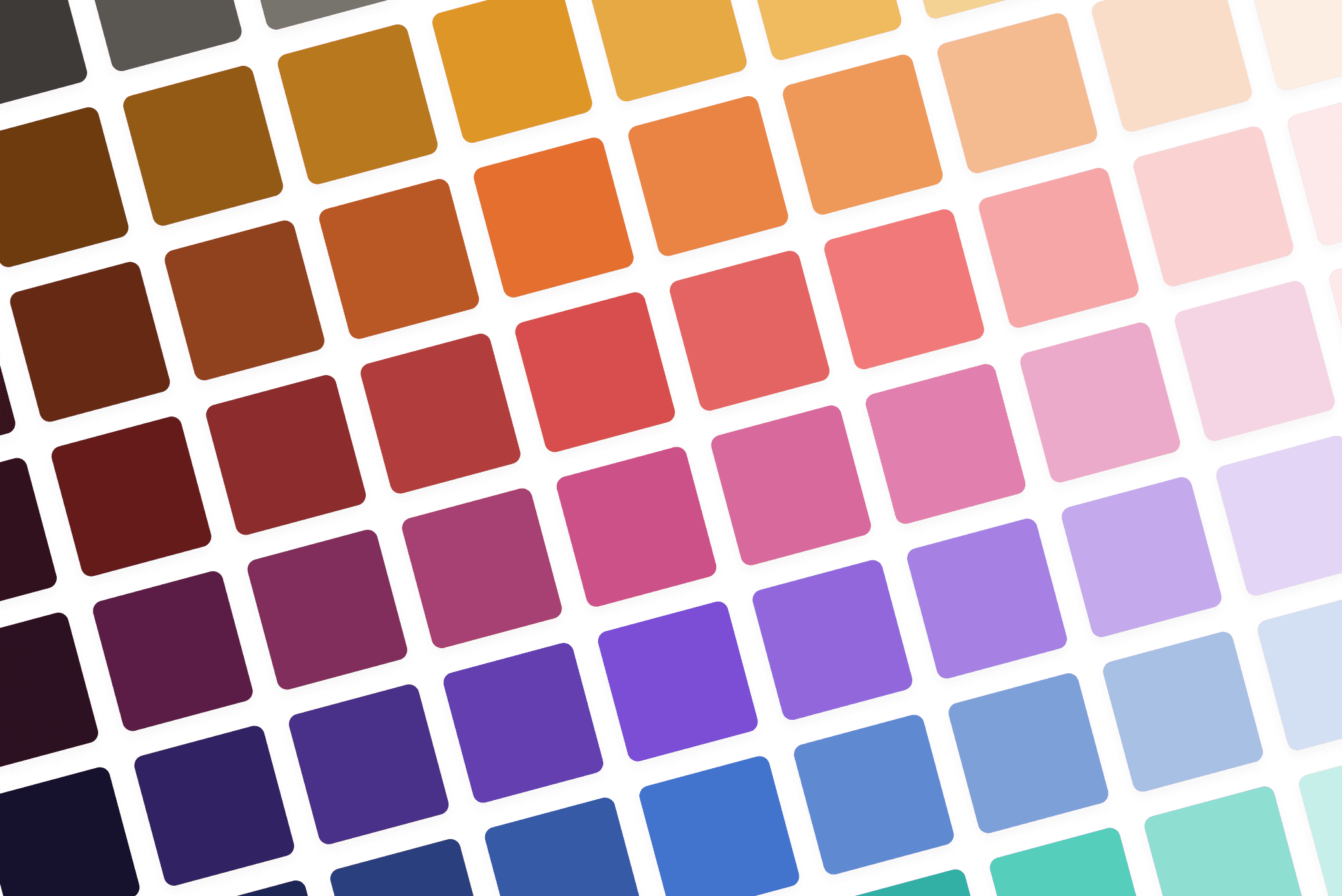 A large color system with many hues, shades, and tints