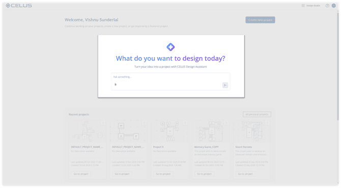 Design Assistant_Welcome Screen