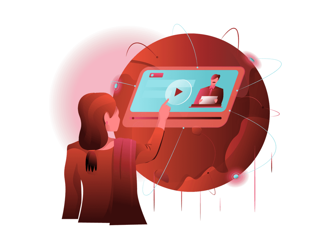 Firstpos: Illustration depicting the video first aspect of the revamped website 