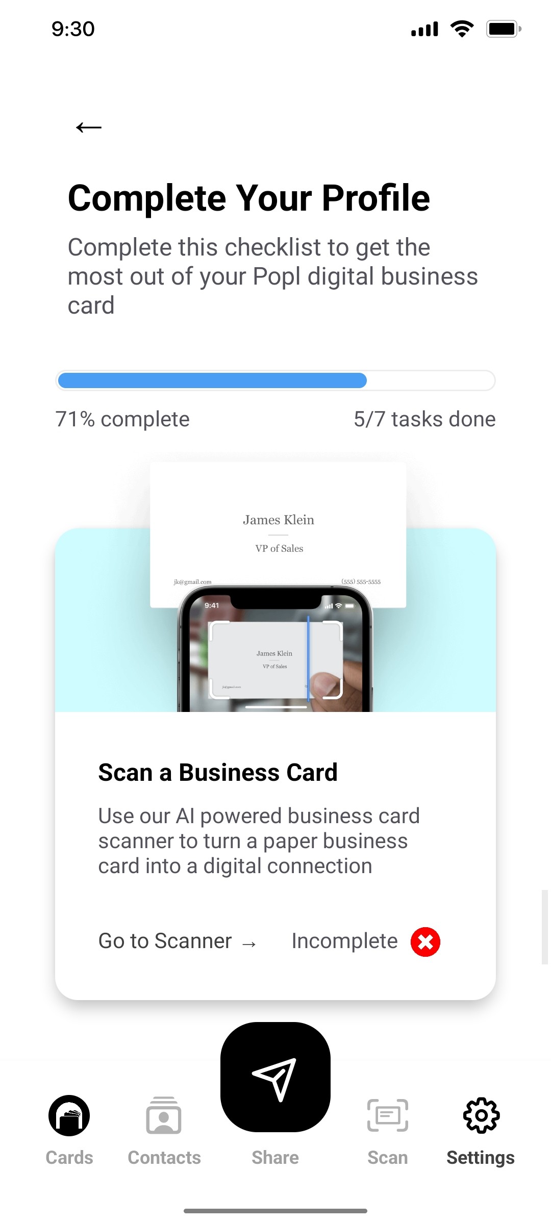  popl Scan a Business Screen