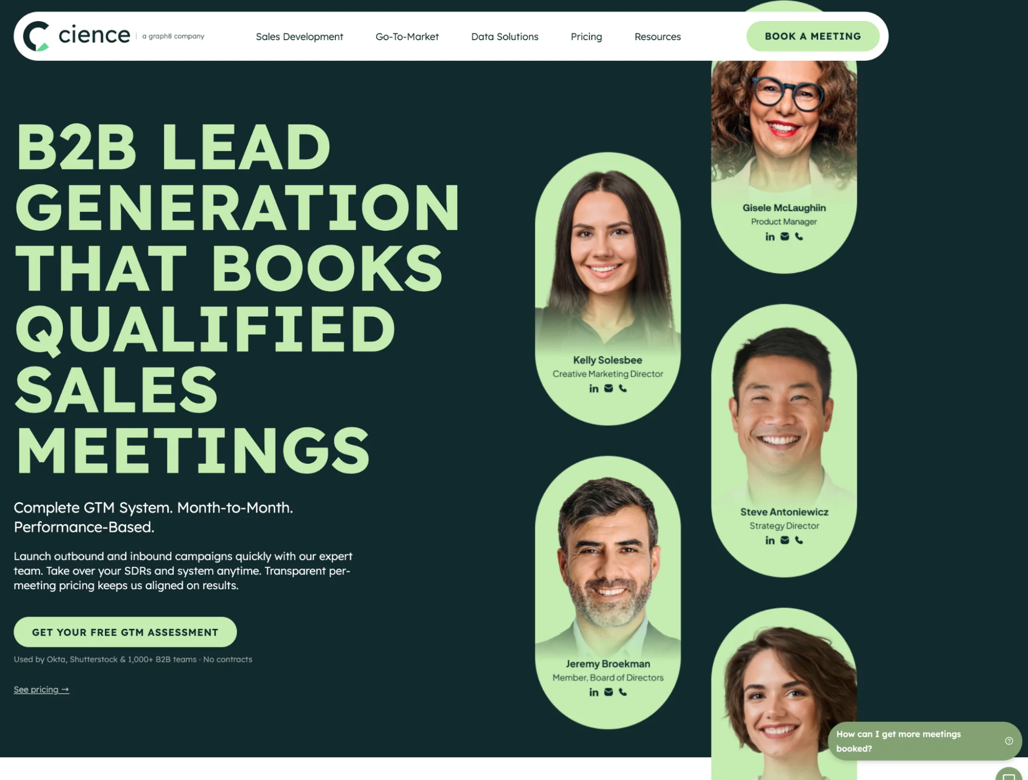 CIENCE homepage: managed outbound and B2B lead generation services alternative for Sopro.io