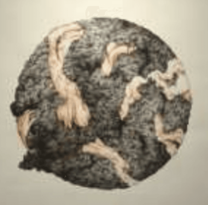 herd of sheep on road painting