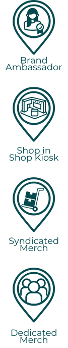 Brand Ambassadors Shop Kiosk Merch
