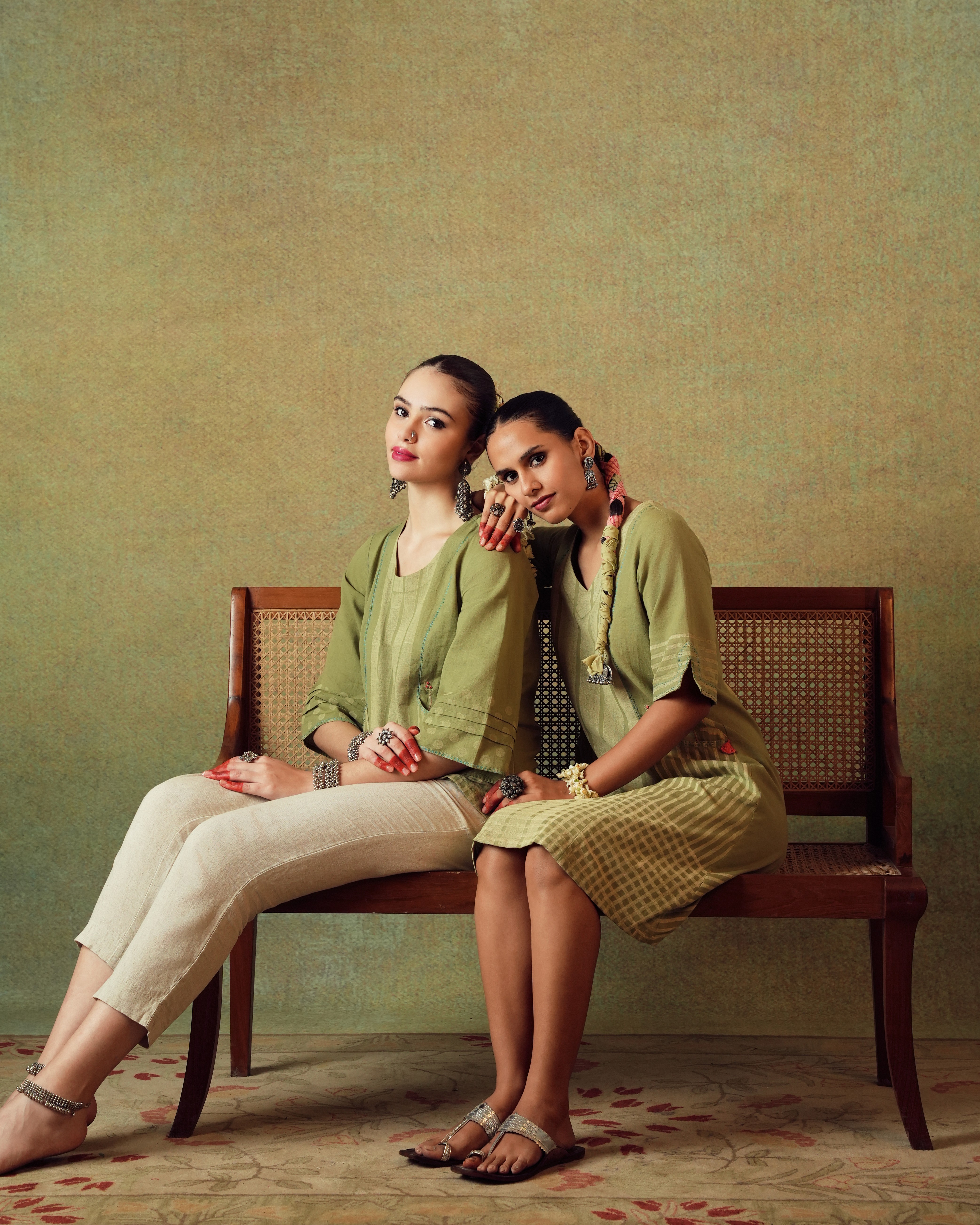 Friends laughing and posing inside a car