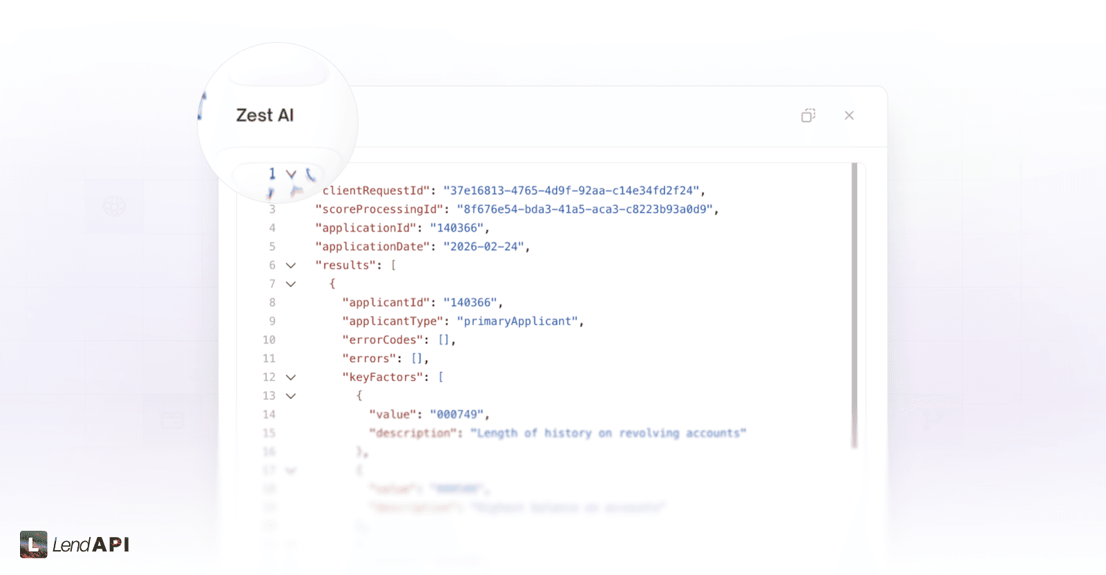 LendAPI Zest AI Integration