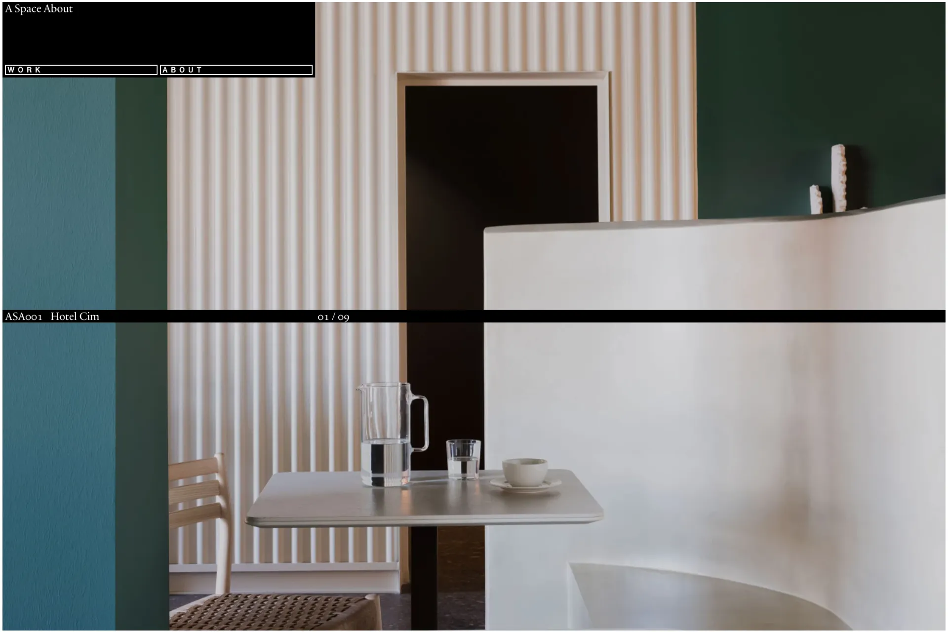 Screenshot of A Space About website
