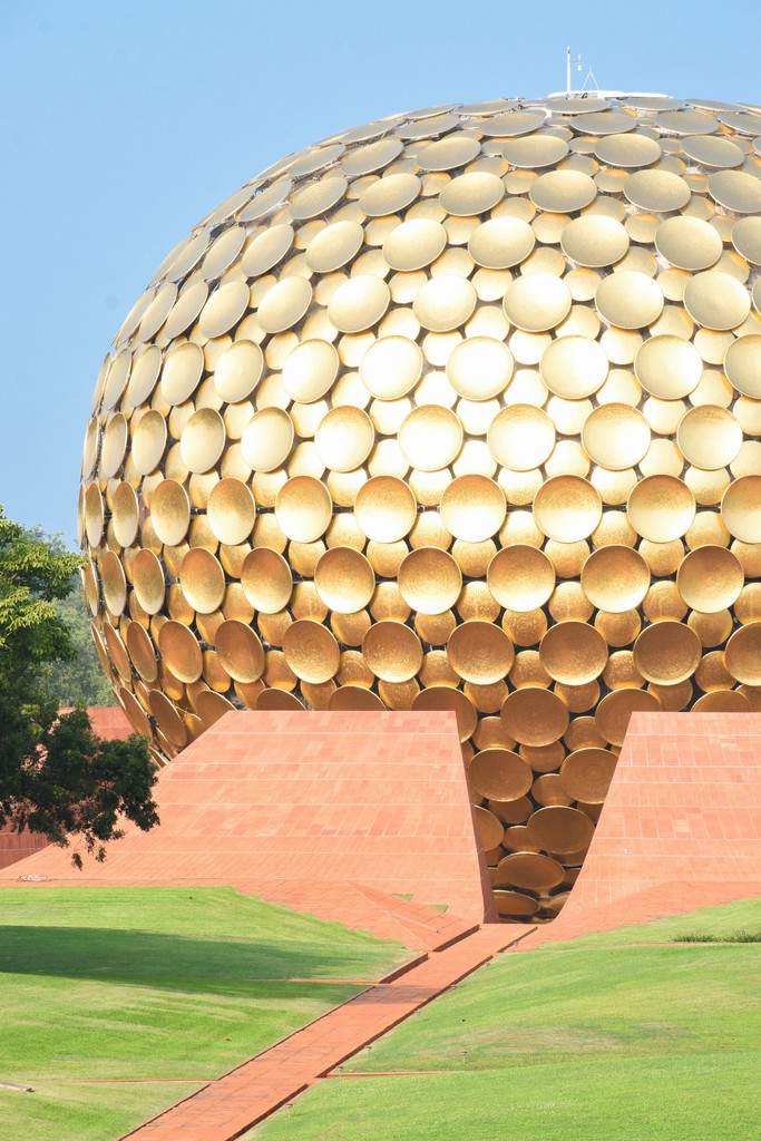 View of Matrimandir from outside