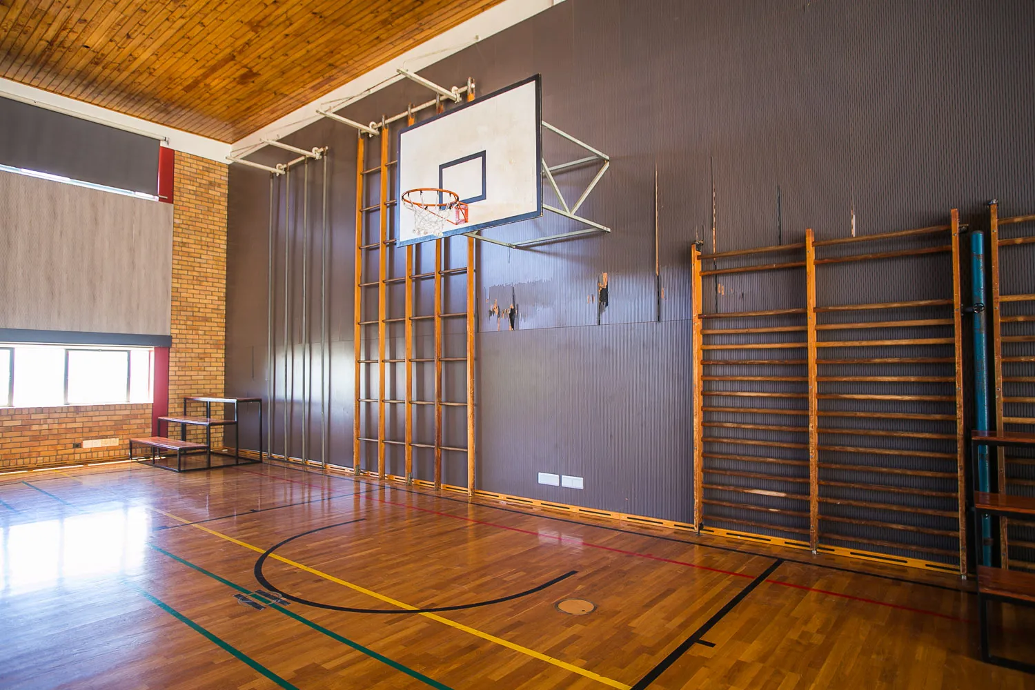 GERMAN SCHOOL HALL WOODEN BASKETBALL COURT-8