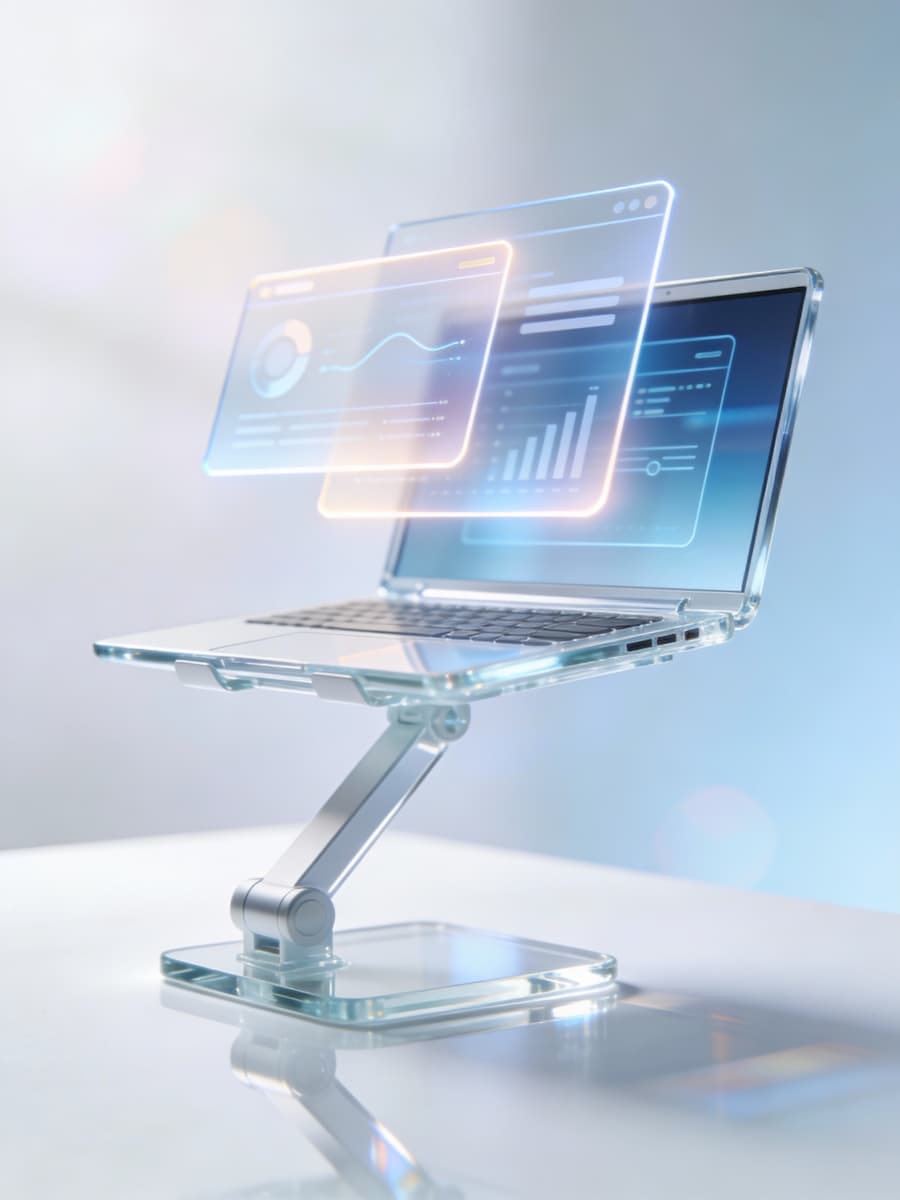 Futuristic Laptop Display