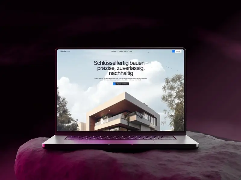 Case Study August Stahl – Website Erstellung für Immobilien Bauträger Stuttgart