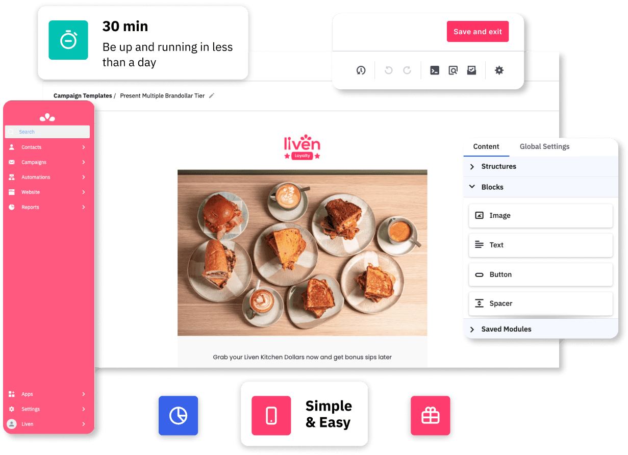 Liven Engage hopsitality marketing automation software