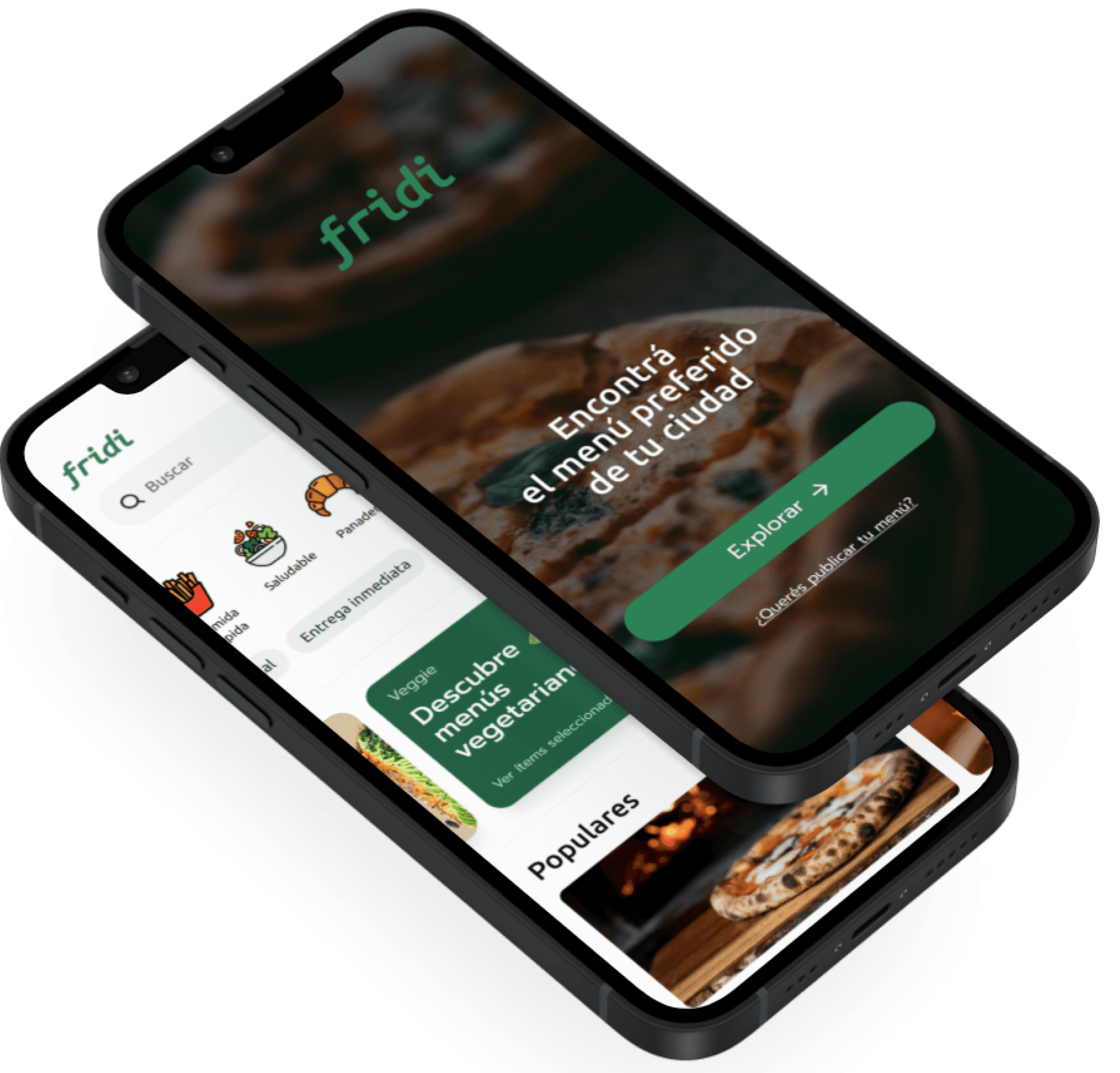 Prototipo página de inicio de Fridi App