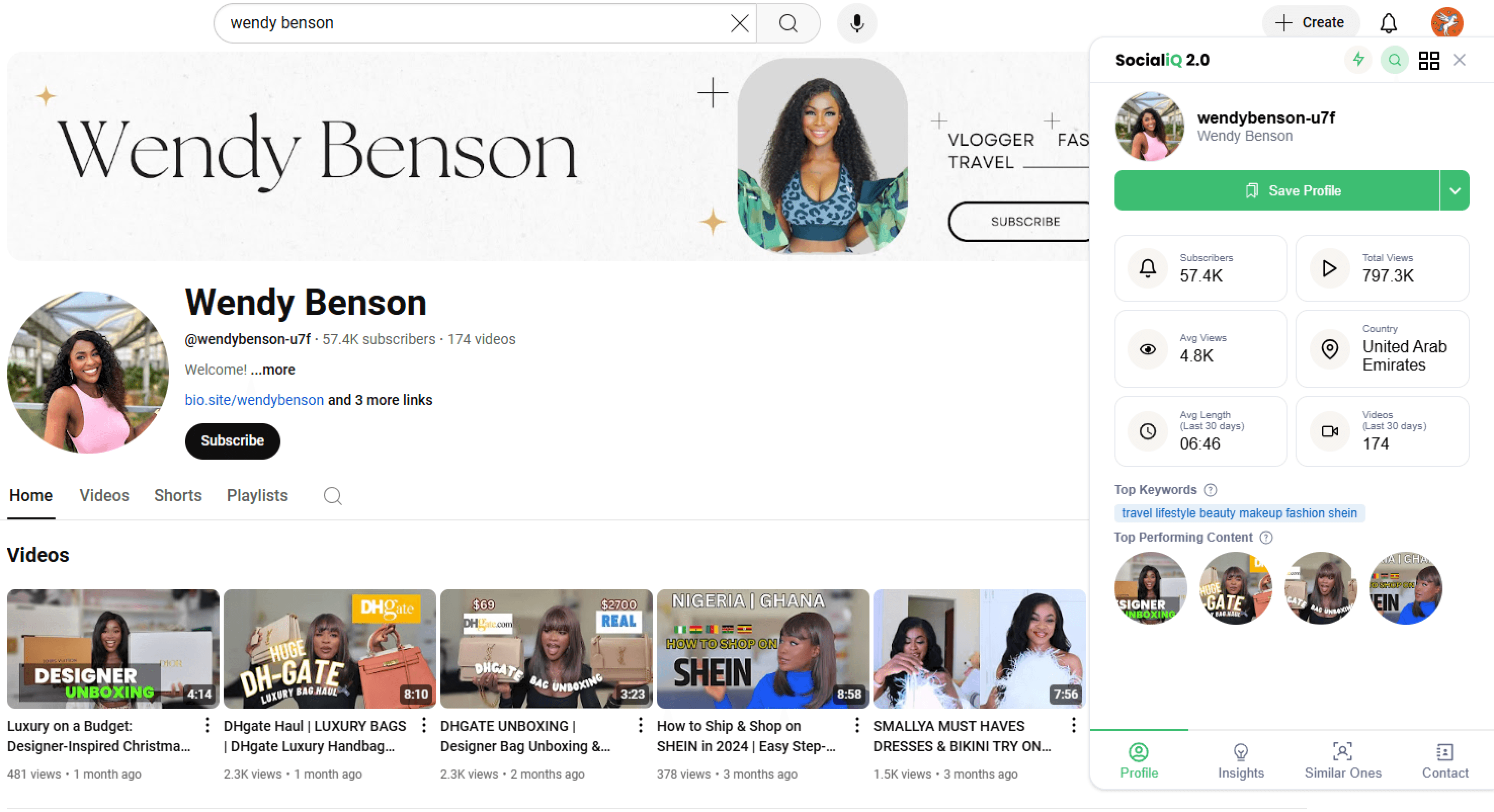 Wendy Benson YouTube 