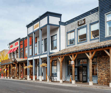 Businesses located in downtown Jackson Hole