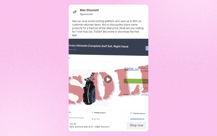 Discounted Products ads