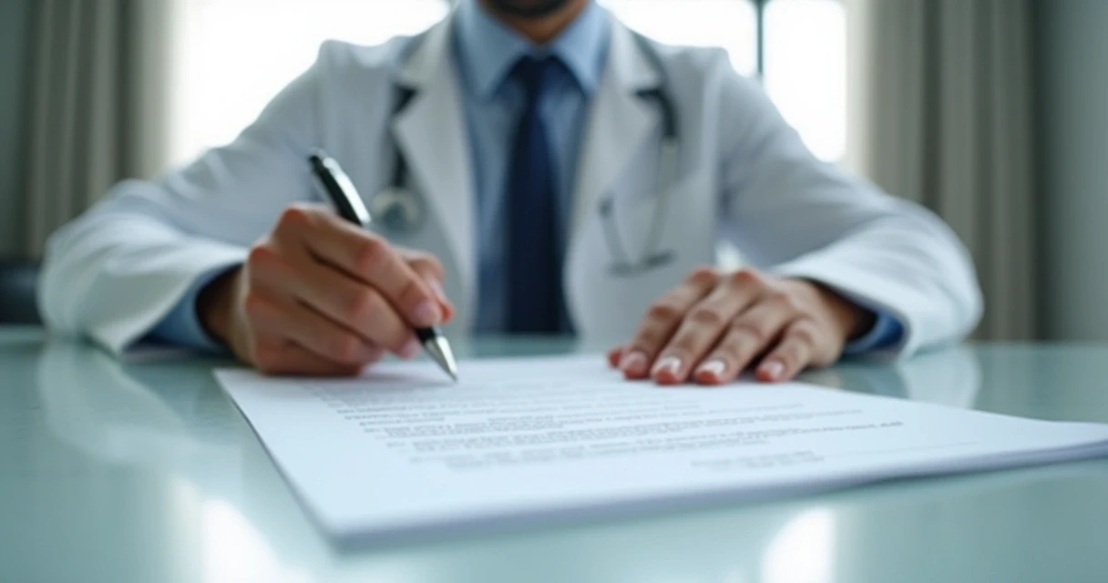 Assinatura de termo de consentimento na clínica médica 