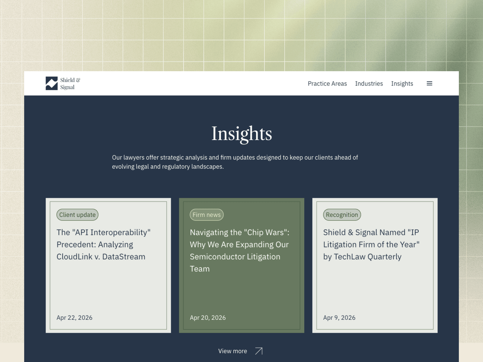 Insight page