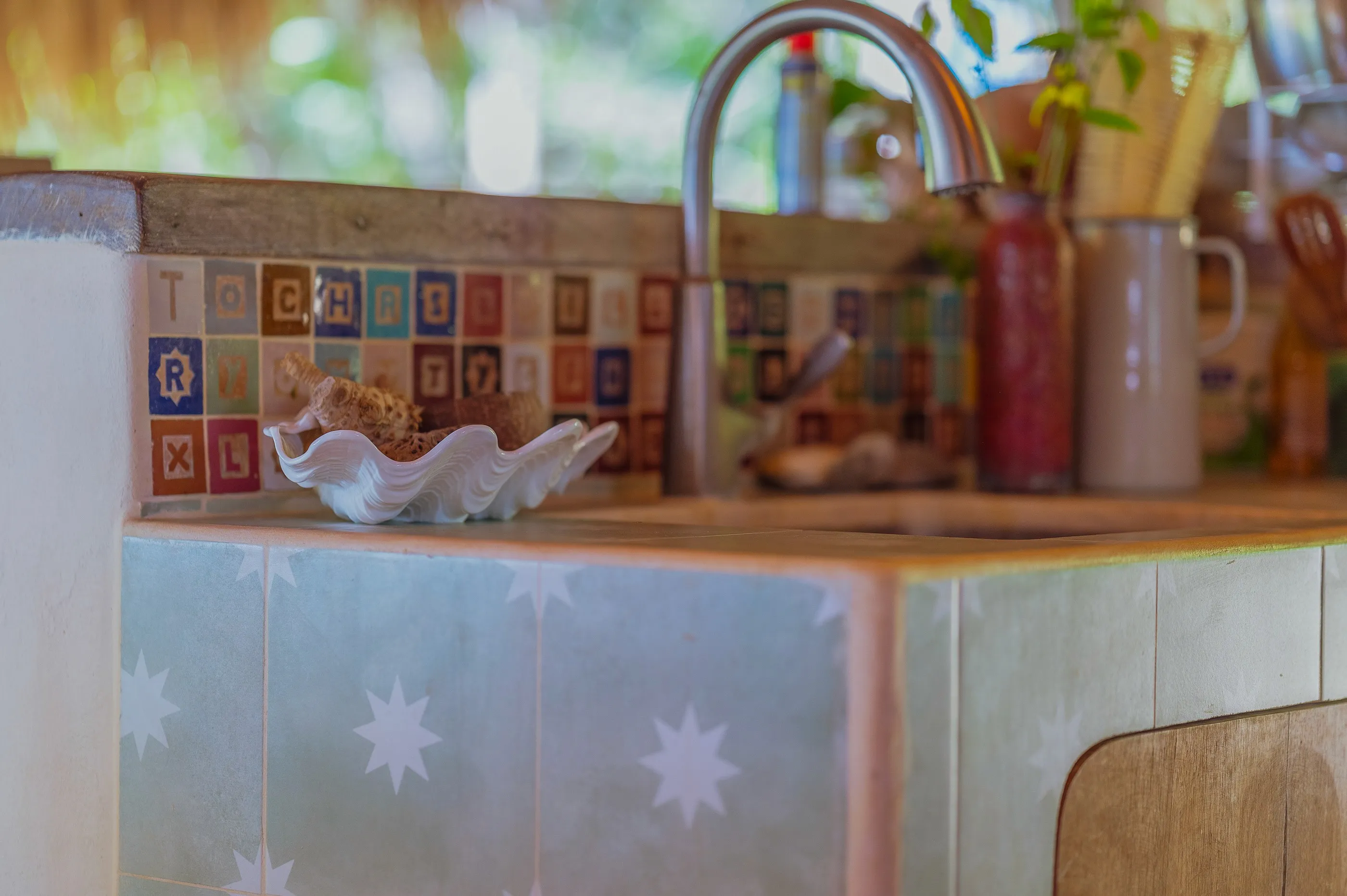 Cocina Sardina coastal restaurant by Costa Architecture, Nicaragua — kitchen detail