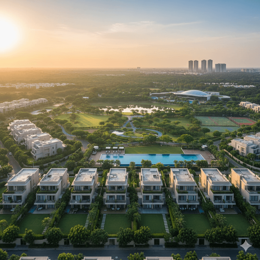 Low rise floors Gurugram, 60 acre green township, luxury residential landscape