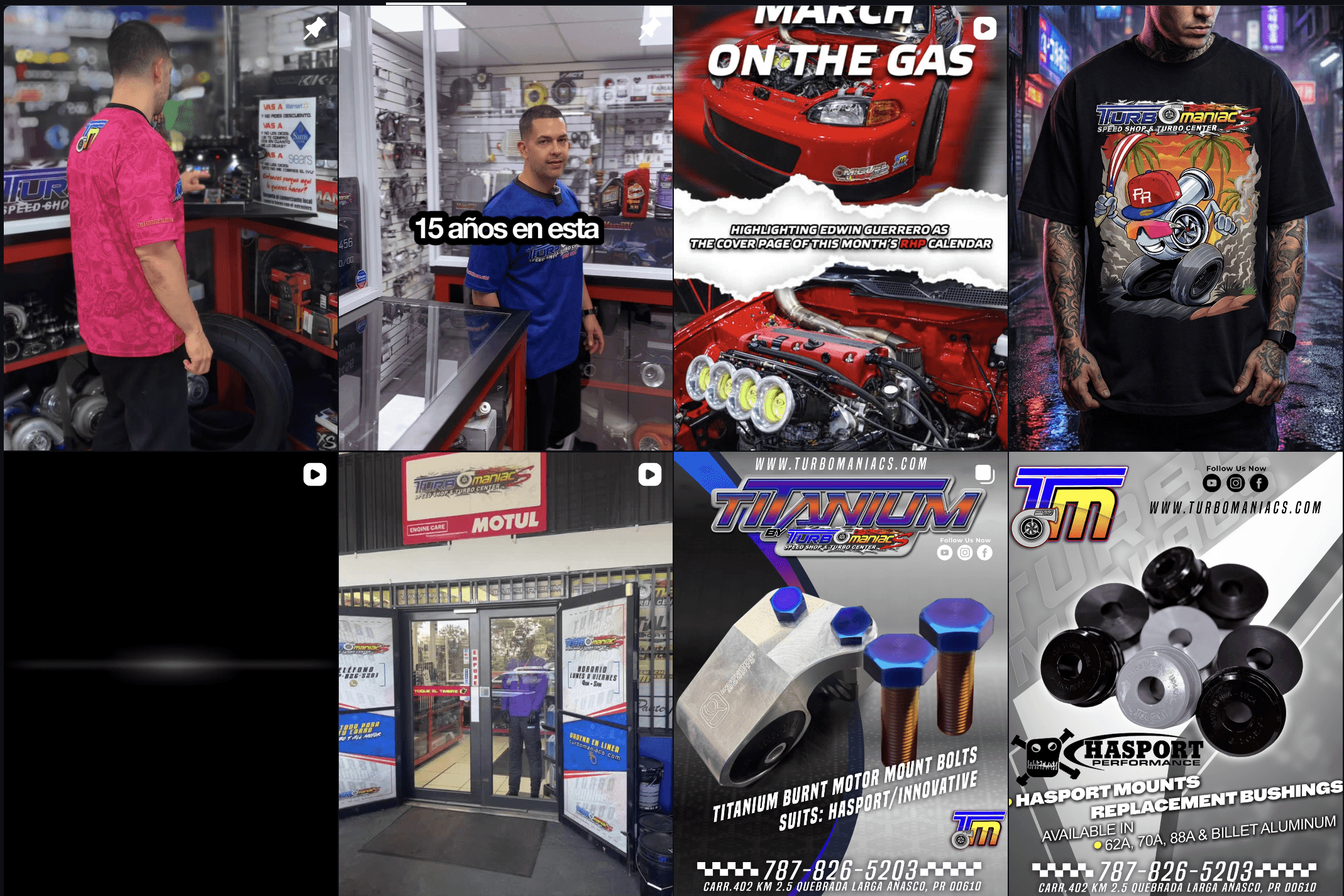 Turbomaniacs Puerto Rico automotive brand scaled to six figures per month using Meta Ads and strategic content marketing.