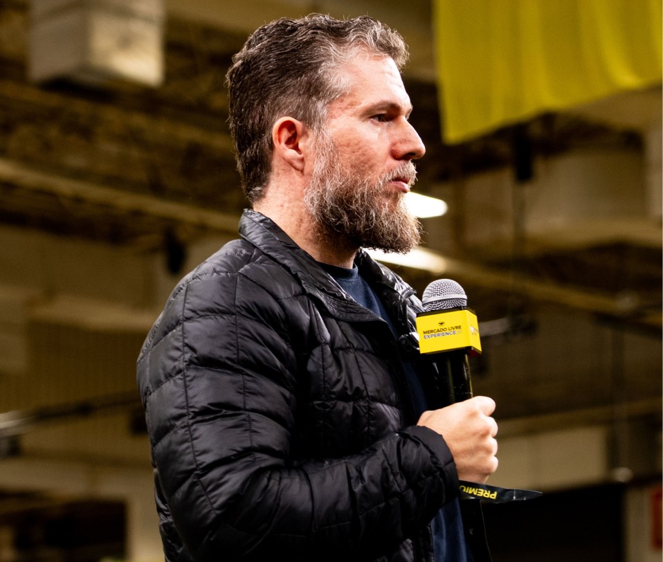Portrait of a young man on a blue background