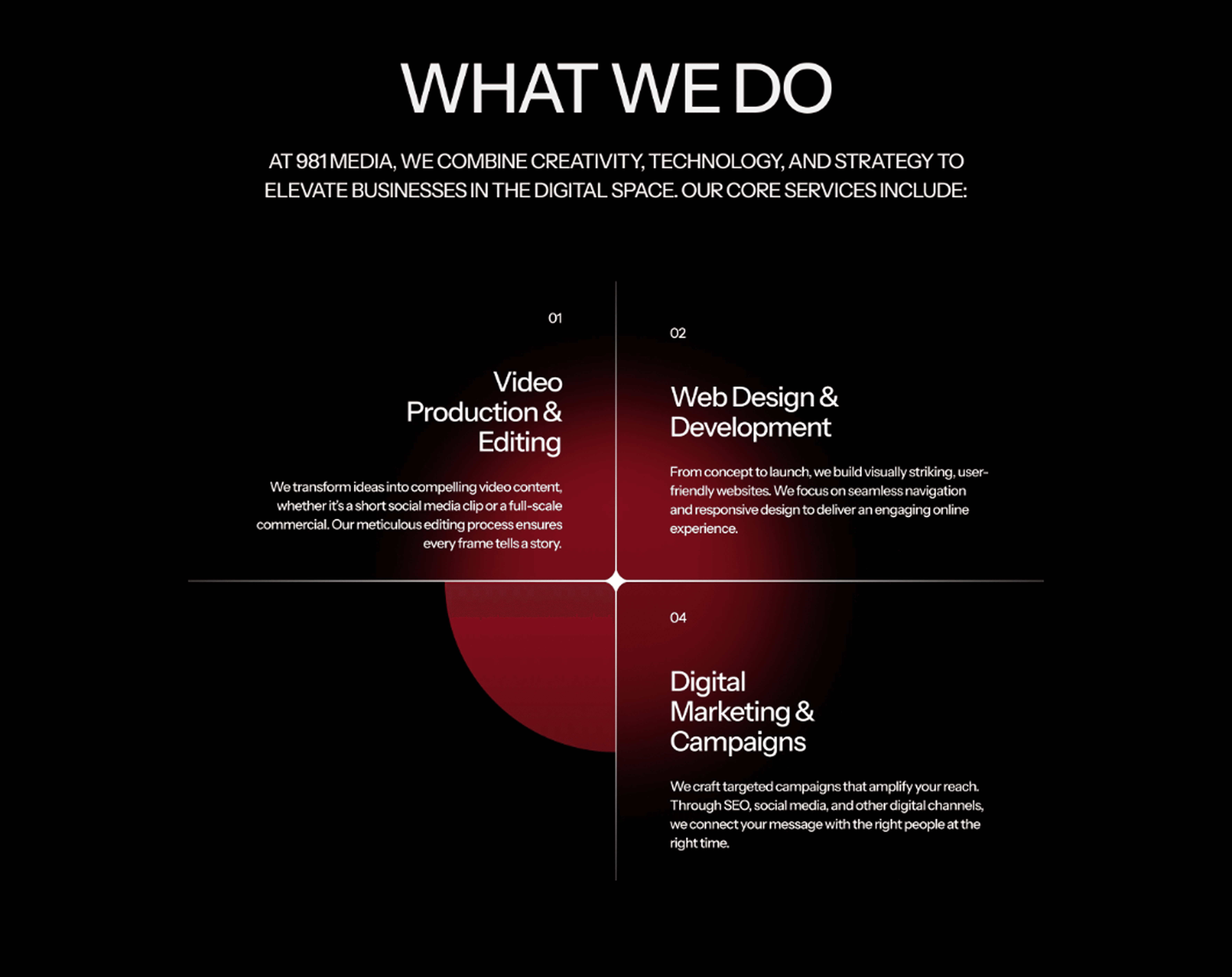 A screenshot of a photography website