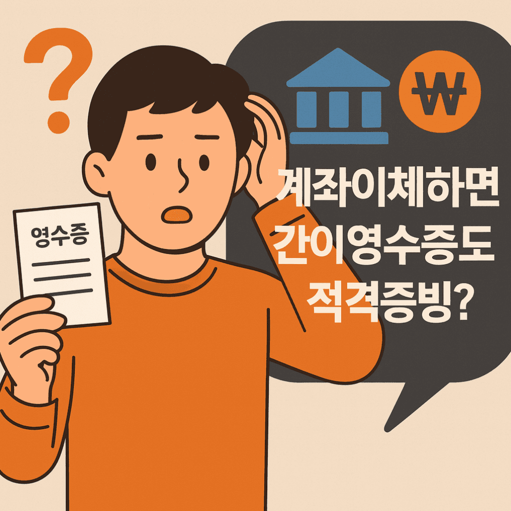 간이영수증에 대해 궁금해 하는 직원